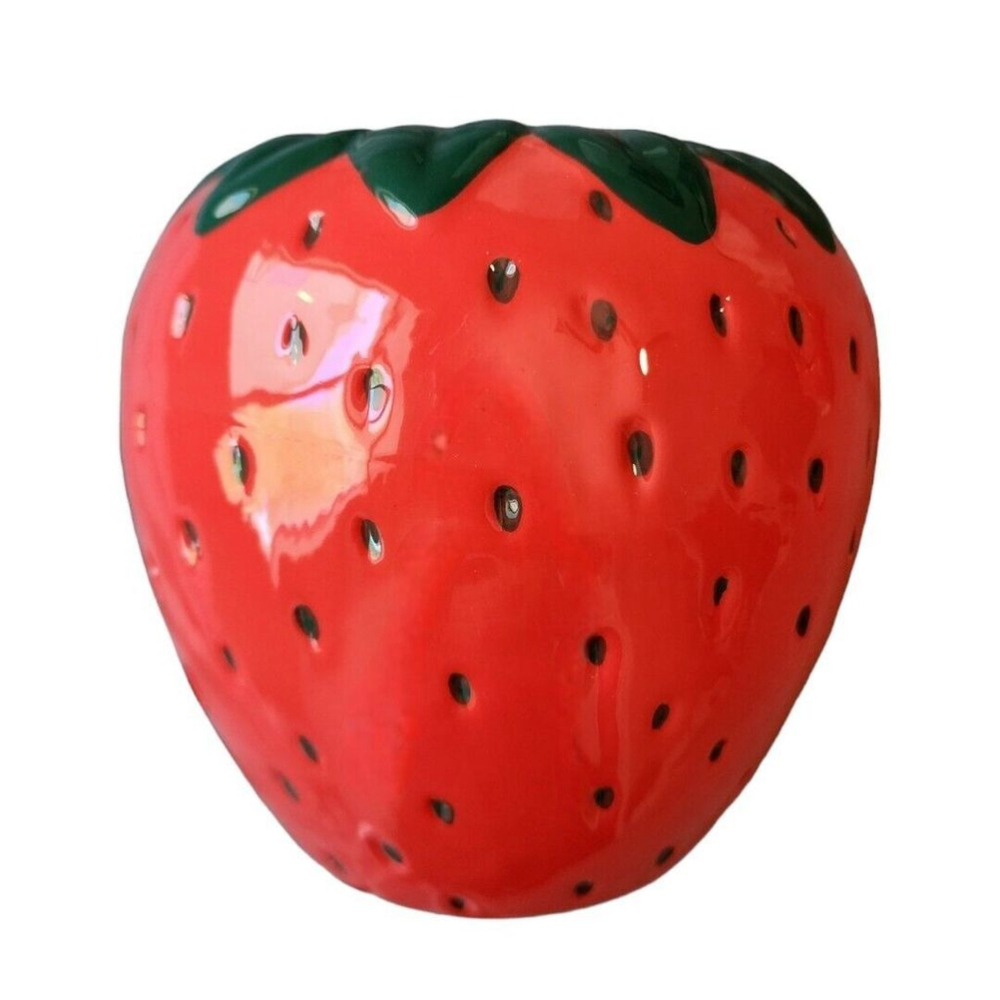 Strawberry Shape Vase Planter Artistic Fruit Adornment for Table Or Garden